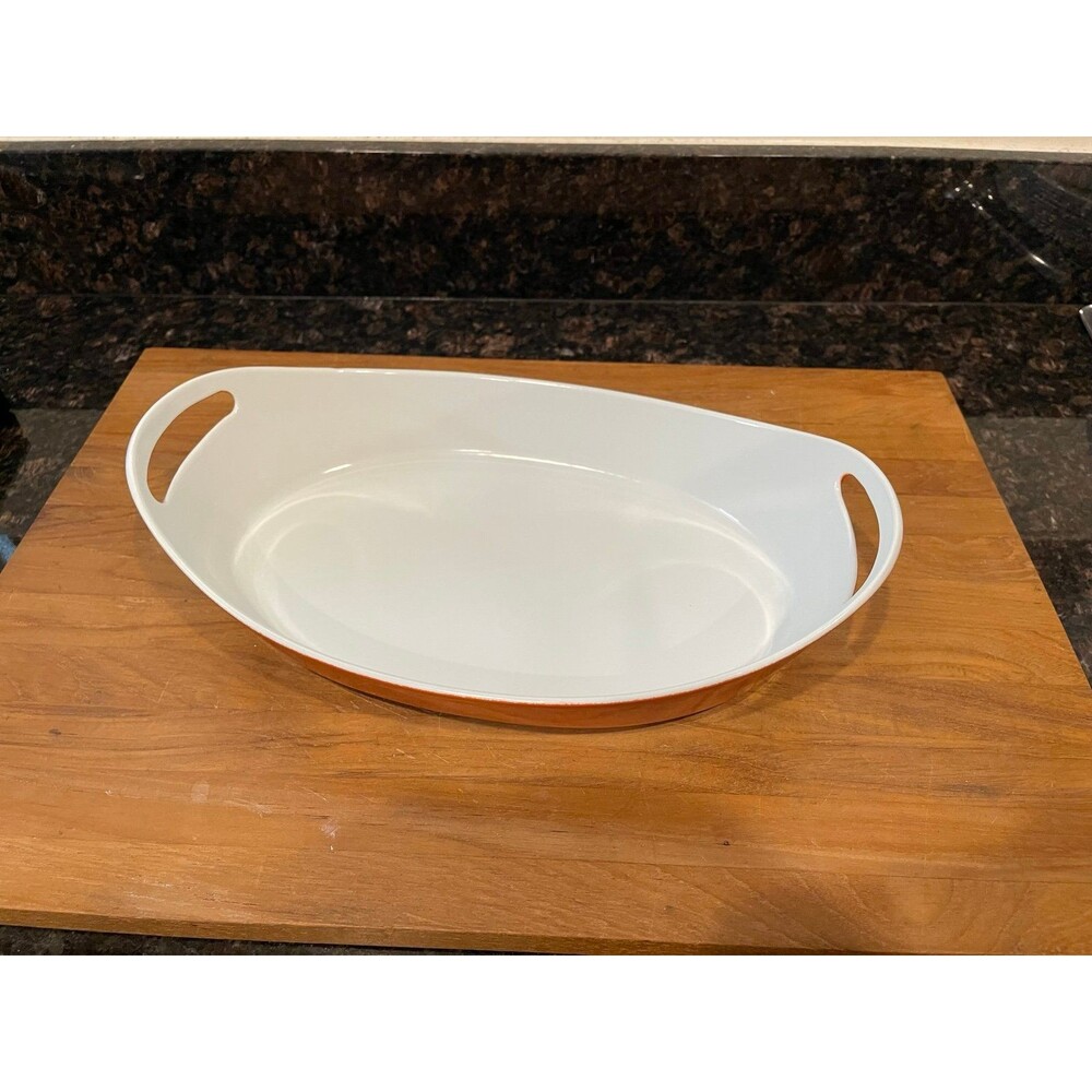 Vintage Michael Lax Copco Cast Iron Enamel Casserole
